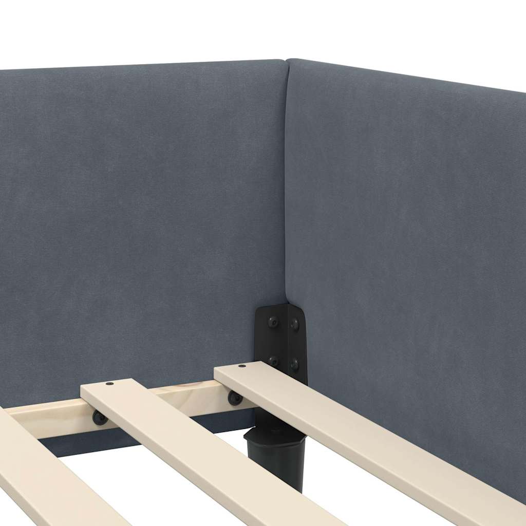 Rohový Rám Postele S Čelo 100 Cm X 200 Cm Samet