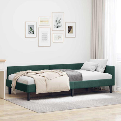Rohový Rám Postele S Čelo 100 Cm X 200 Cm Samet