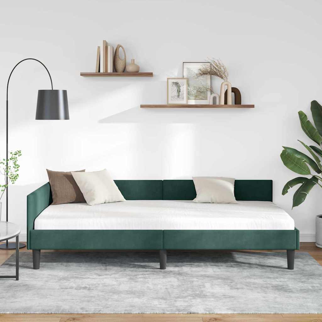 Rohový Rám Postele S Čelo 100 Cm X 200 Cm Samet