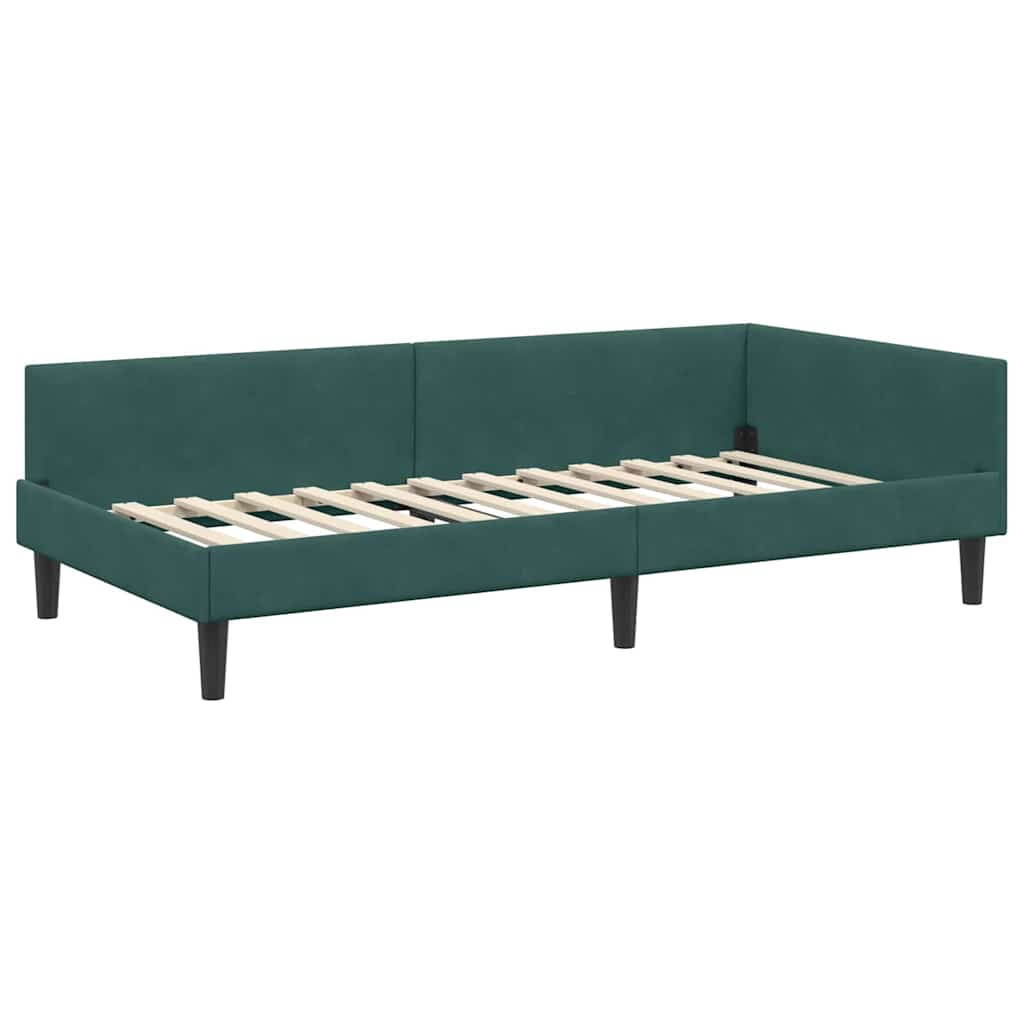 Rohový Rám Postele S Čelo 100 Cm X 200 Cm Samet