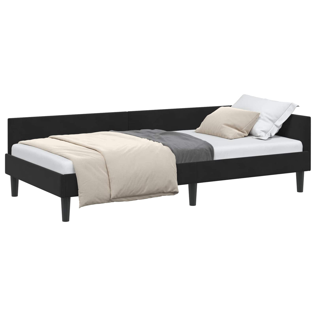 Rohový Rám Postele S Čelo 100 Cm X 200 Cm Samet