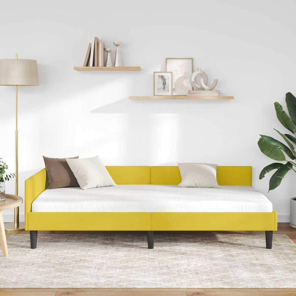 Rohový Rám Postele S Čelo 100 Cm X 200 Cm Samet