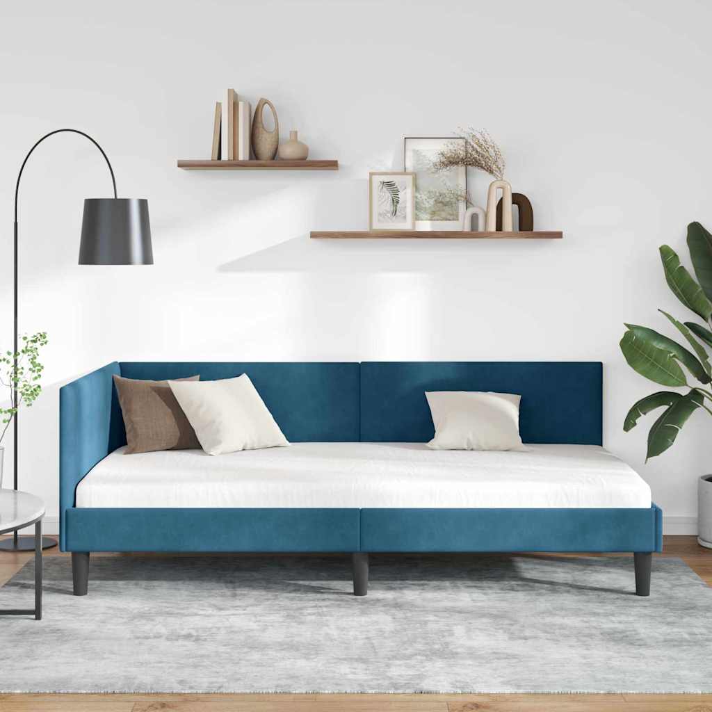 Rohový Rám Postele S Čelo 80 Cm X 200 Cm Samet