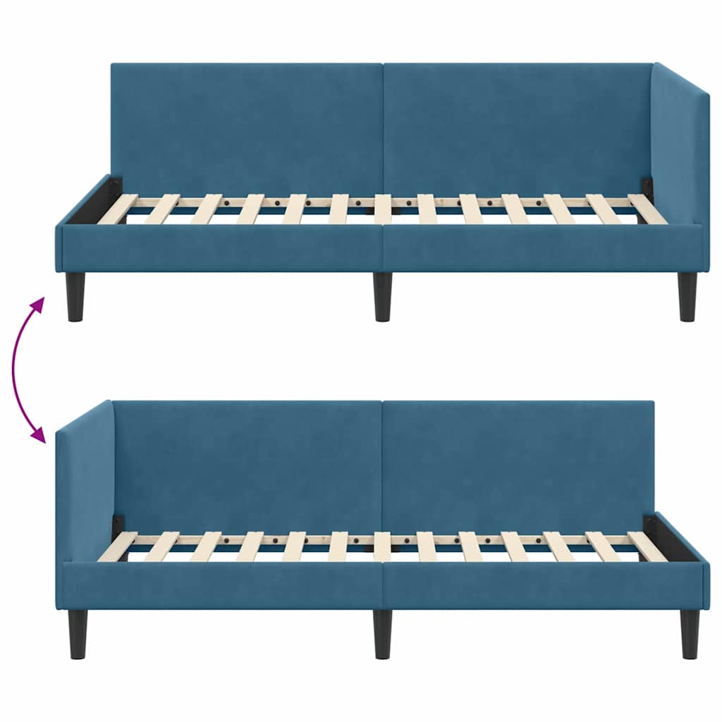 Rohový Rám Postele S Čelo 80 Cm X 200 Cm Samet
