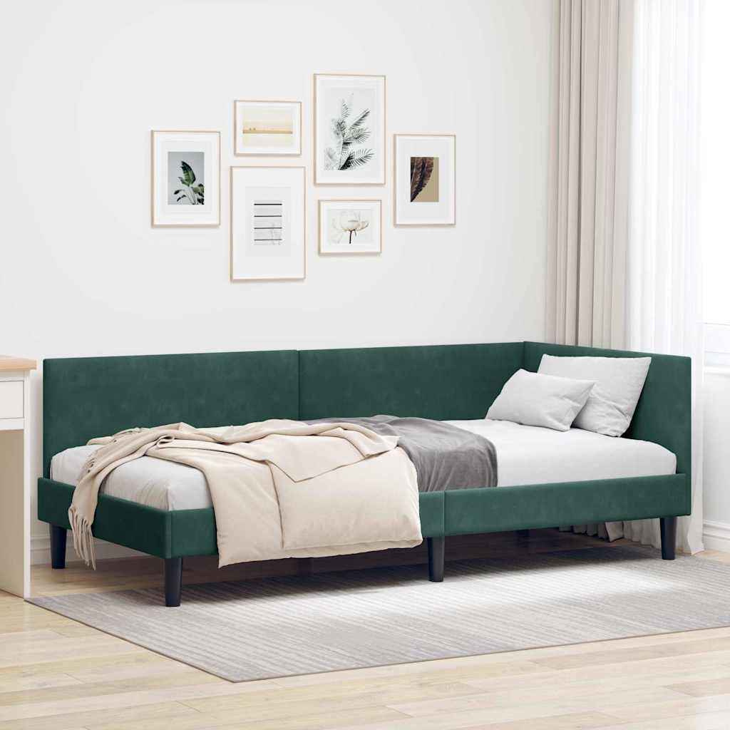 Rohový Rám Postele S Čelo 80 Cm X 200 Cm Samet