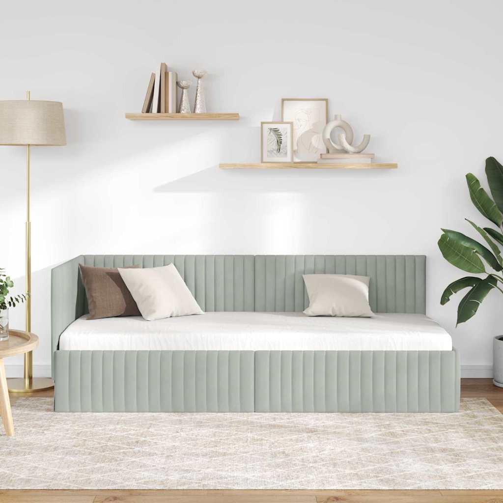 Rohový Rám Postele S Čelo 80 Cm X 200 Cm Samet
