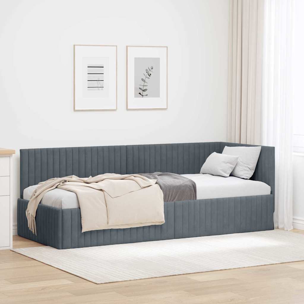 Rohový Rám Postele S Čelo 80 Cm X 200 Cm Samet