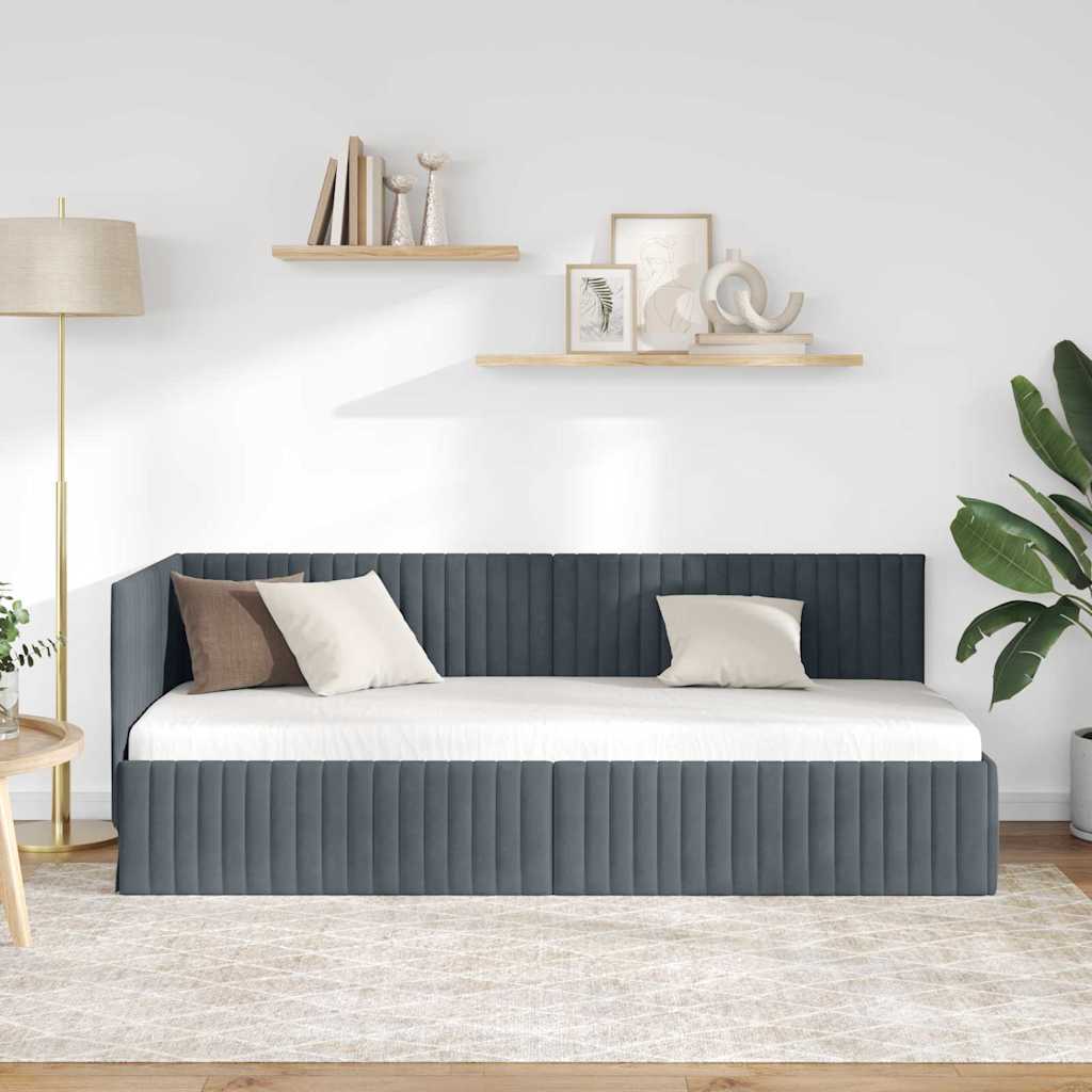 Rohový Rám Postele S Čelo 80 Cm X 200 Cm Samet