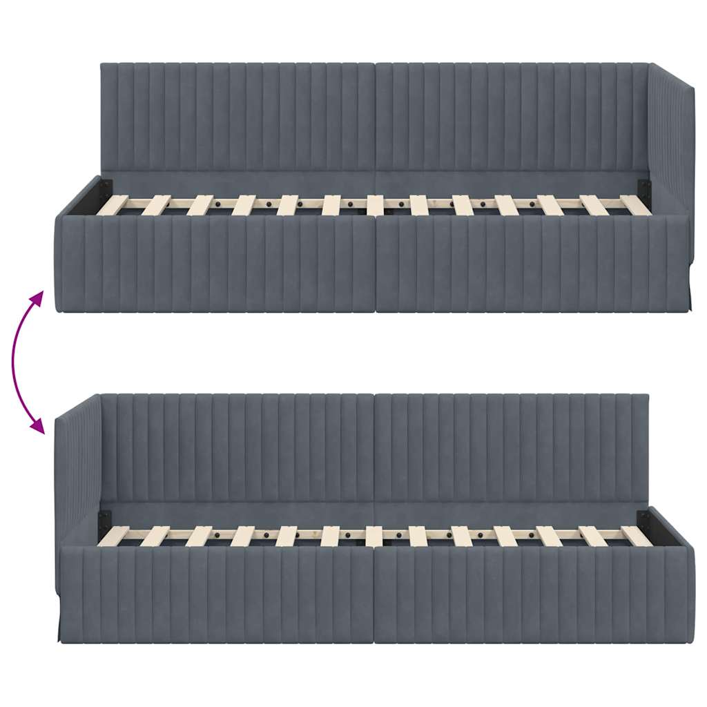 Rohový Rám Postele S Čelo 80 Cm X 200 Cm Samet