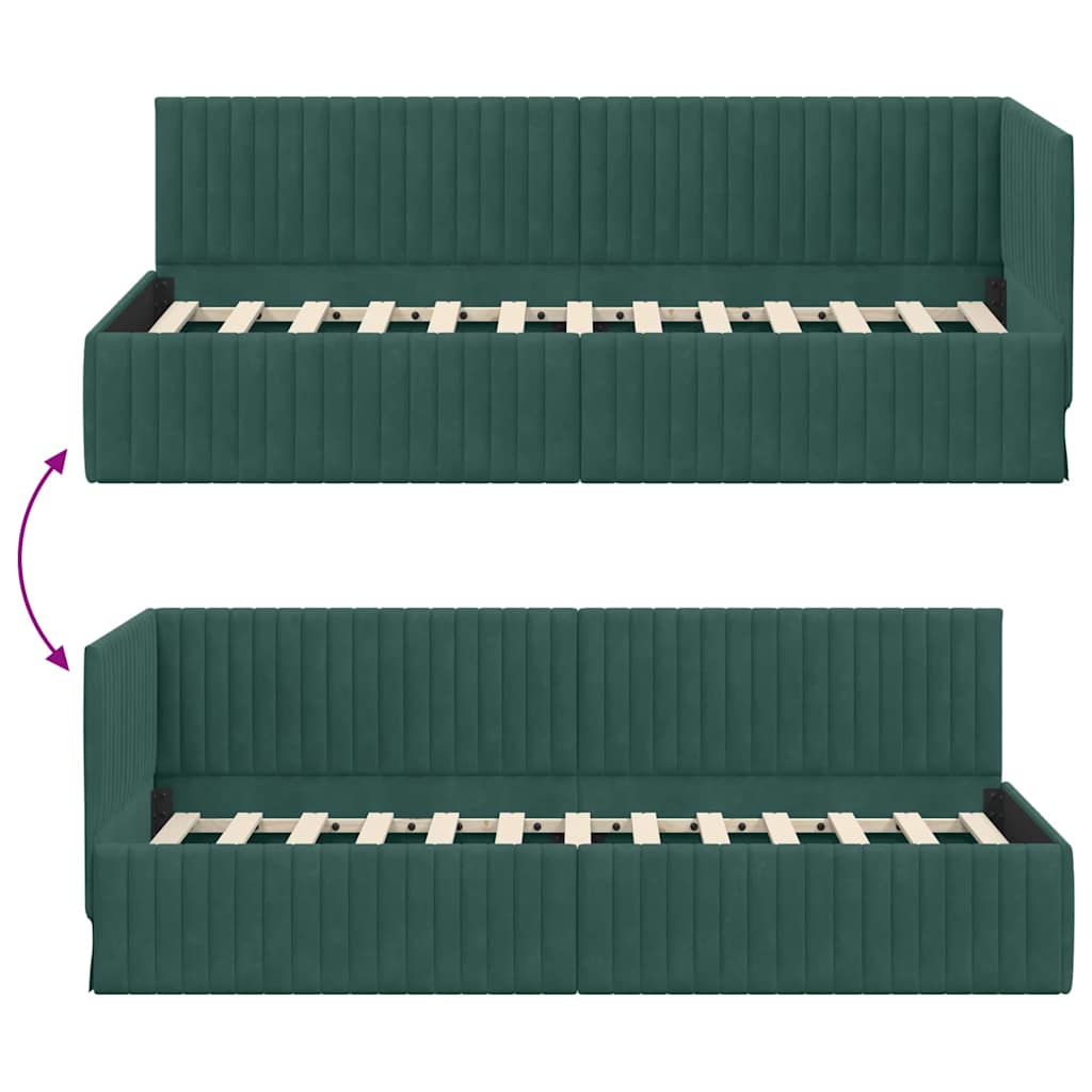 Rohový Rám Postele S Čelo 80 Cm X 200 Cm Samet