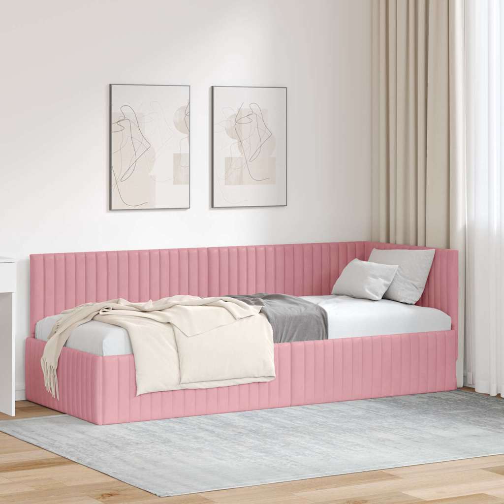 Rohový Rám Postele S Čelo 80 Cm X 200 Cm Samet