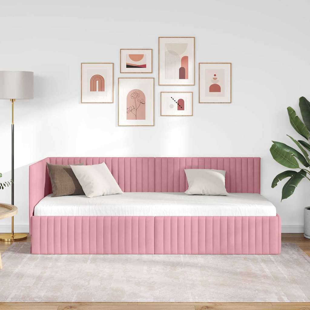 Rohový Rám Postele S Čelo 80 Cm X 200 Cm Samet