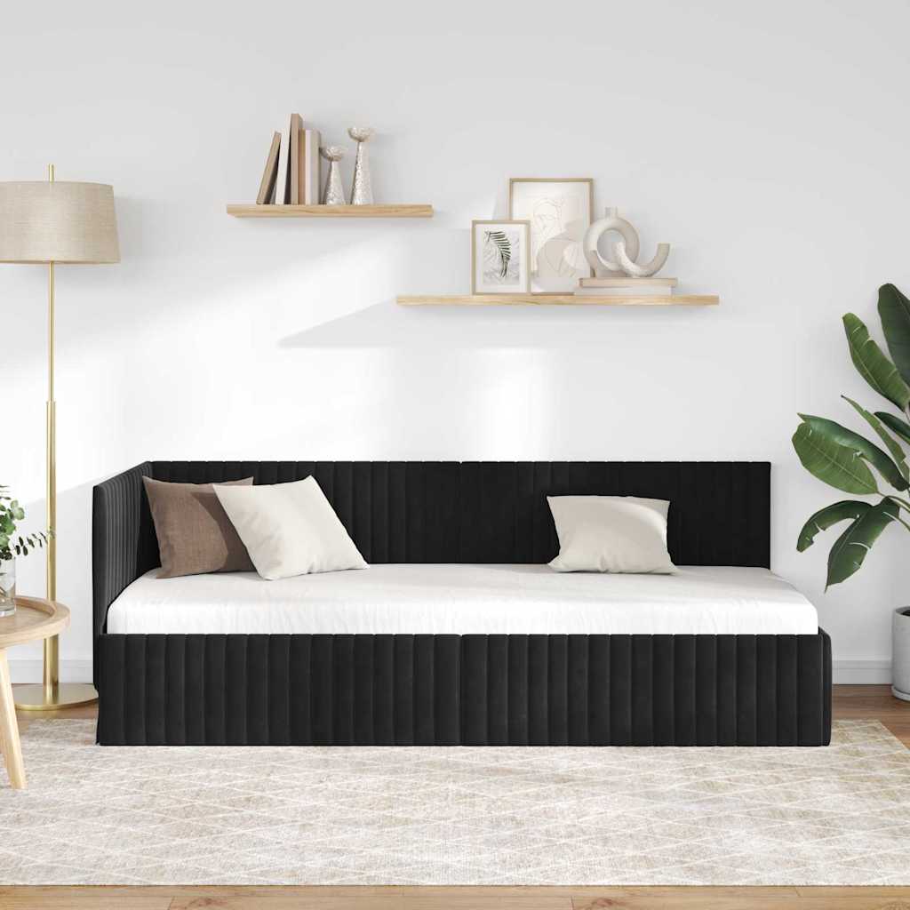Rohový Rám Postele S Čelo 80 Cm X 200 Cm Samet