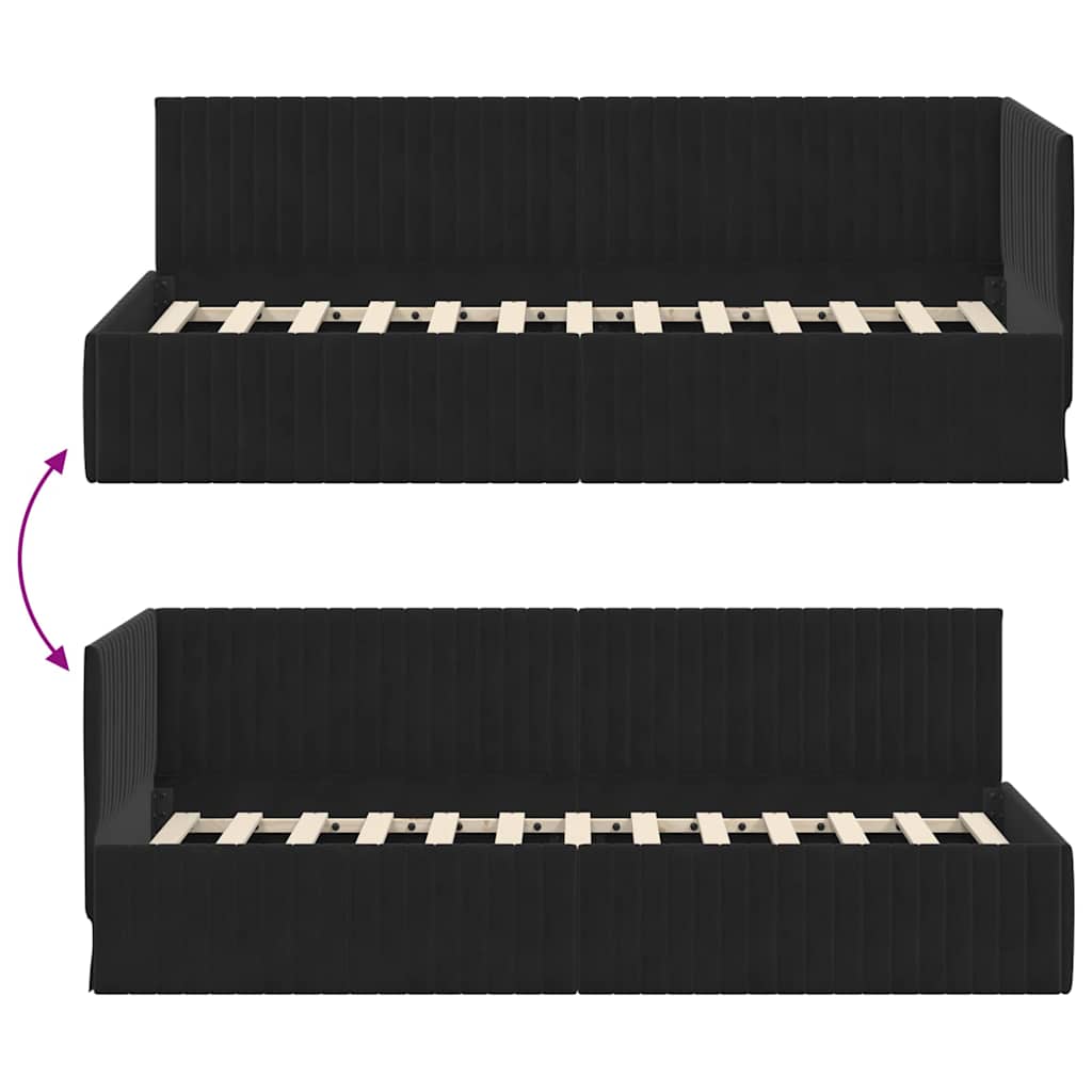 Rohový Rám Postele S Čelo 80 Cm X 200 Cm Samet