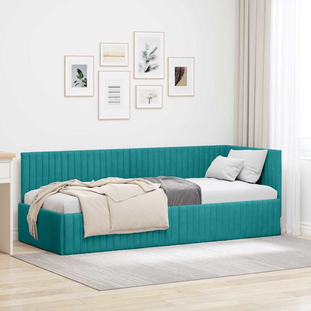 Rohový Rám Postele S Čelo 80 Cm X 200 Cm Samet