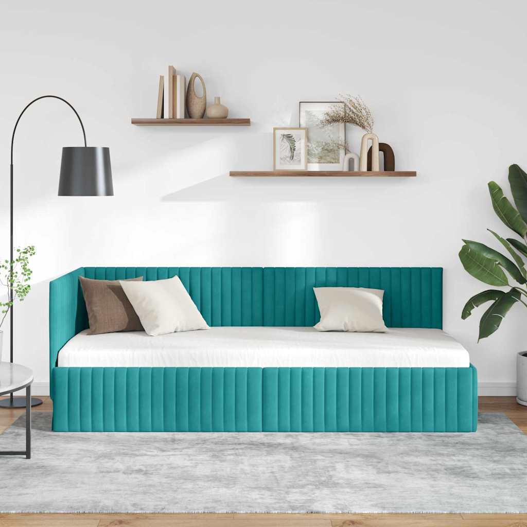 Rohový Rám Postele S Čelo 80 Cm X 200 Cm Samet