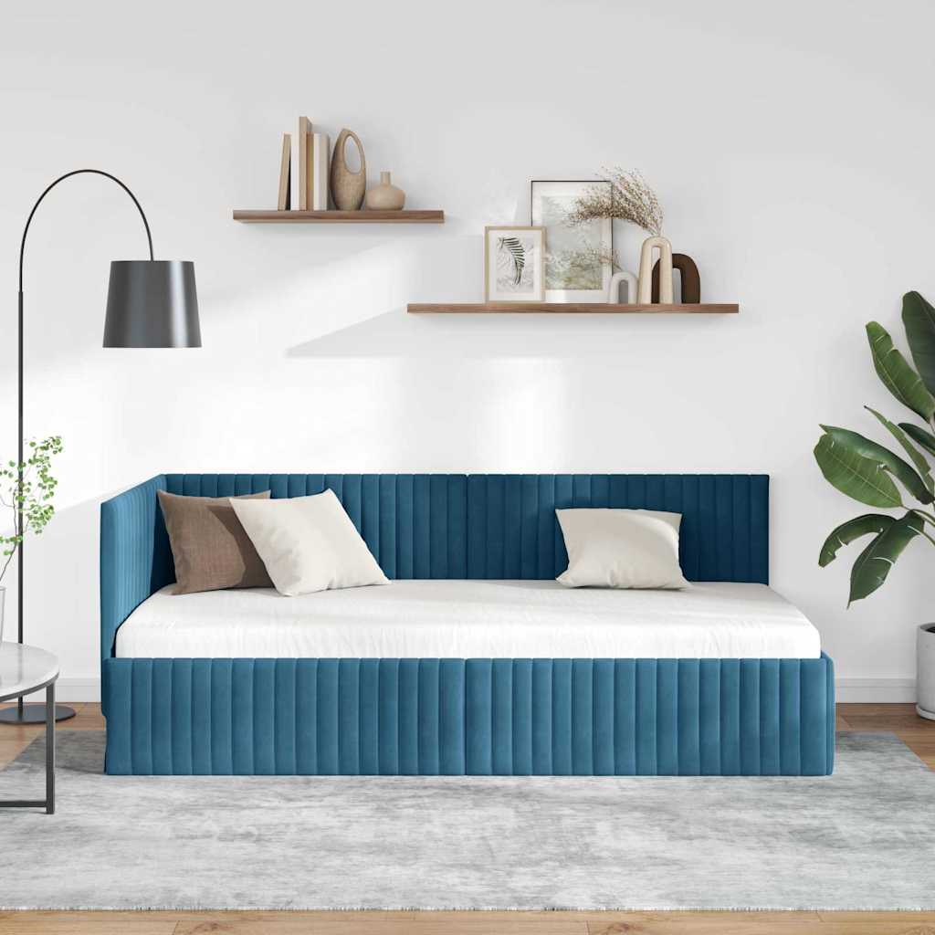 Rohový Rám Postele S Čelo 90 Cm X 190 Cm Samet