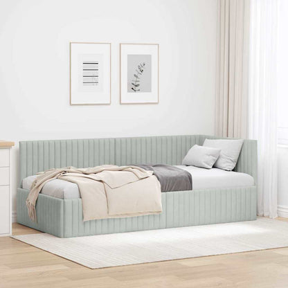 Rohový Rám Postele S Čelo 90 Cm X 190 Cm Samet