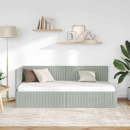 Rohový Rám Postele S Čelo 90 Cm X 190 Cm Samet