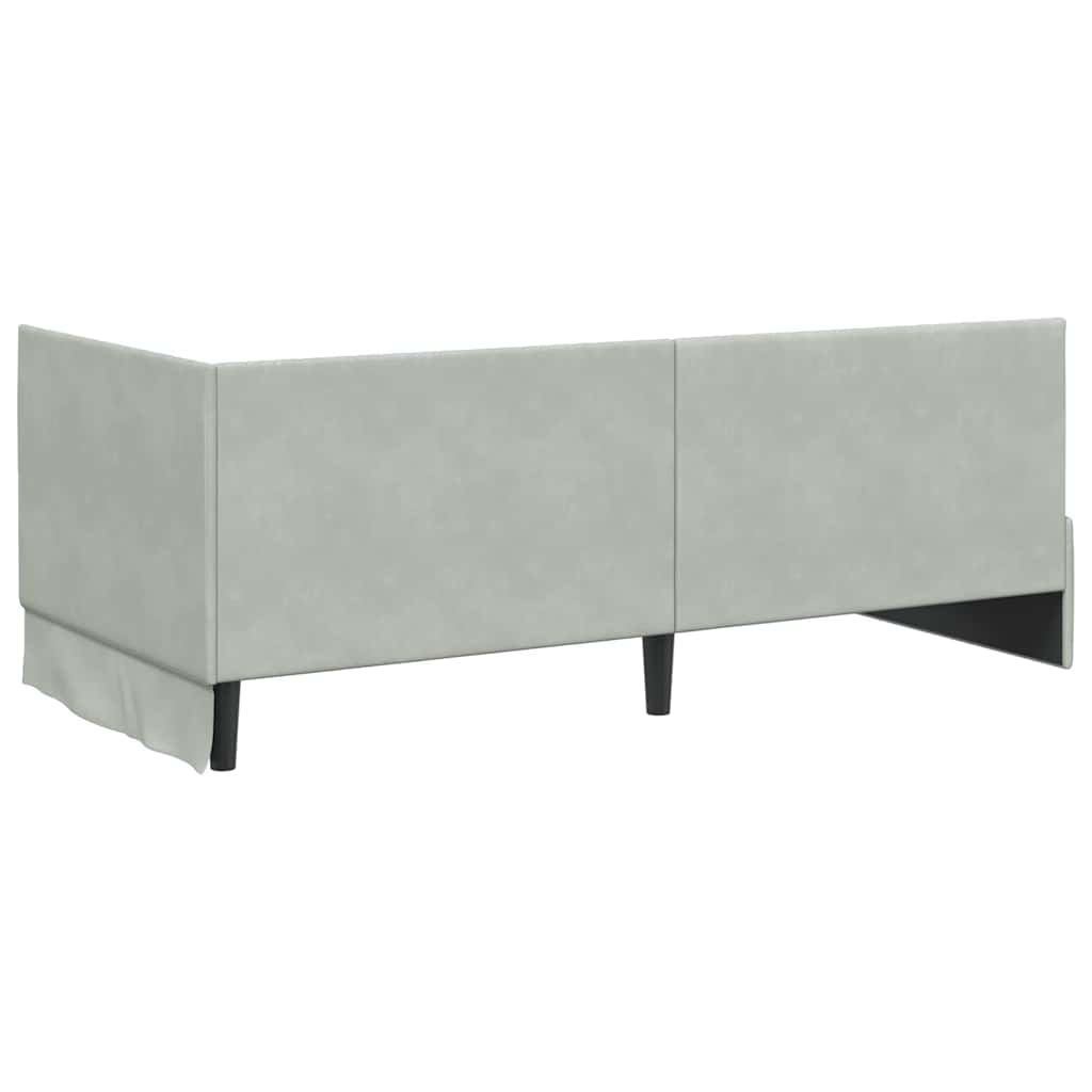 Rohový Rám Postele S Čelo 90 Cm X 190 Cm Samet