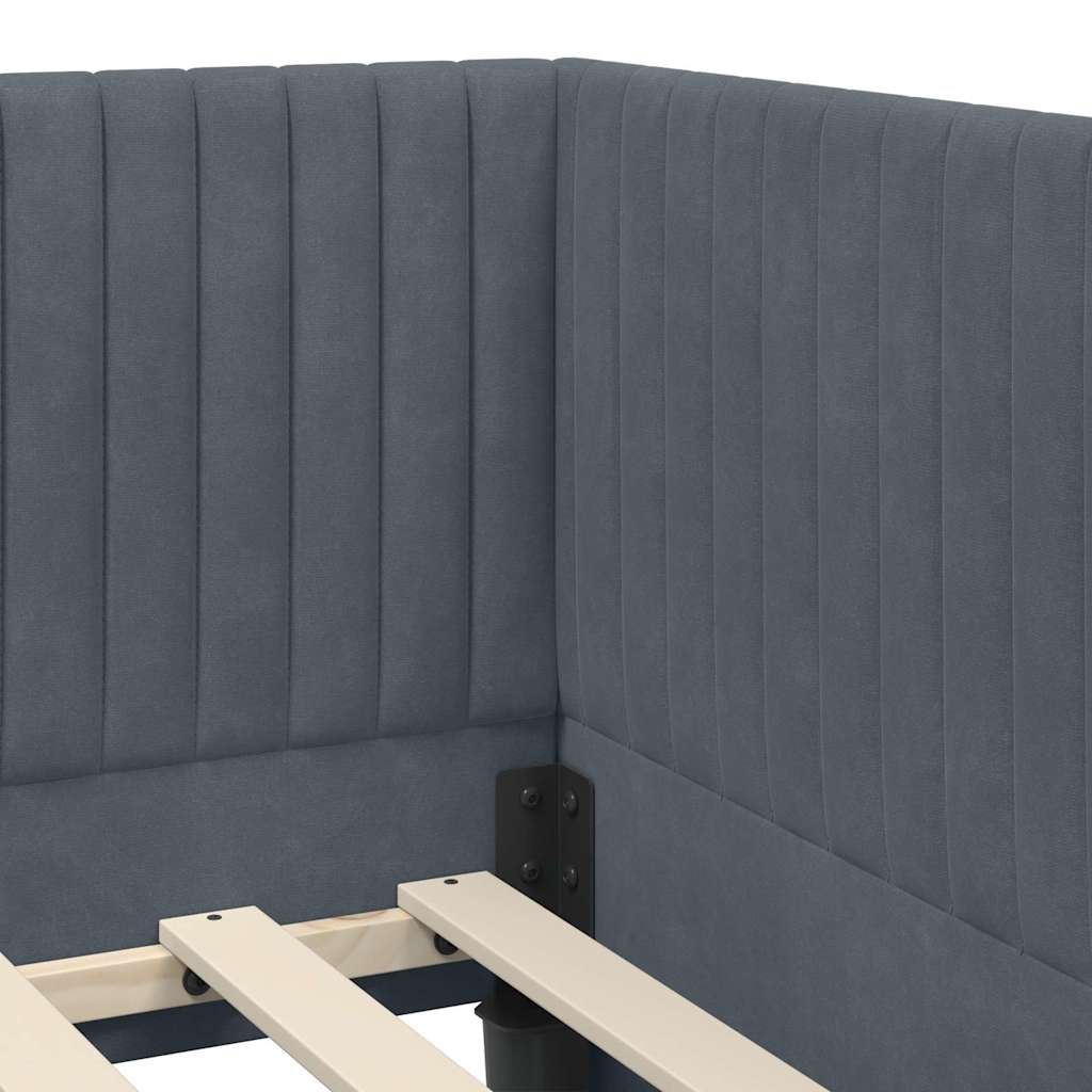 Rohový Rám Postele S Čelo 90 Cm X 190 Cm Samet