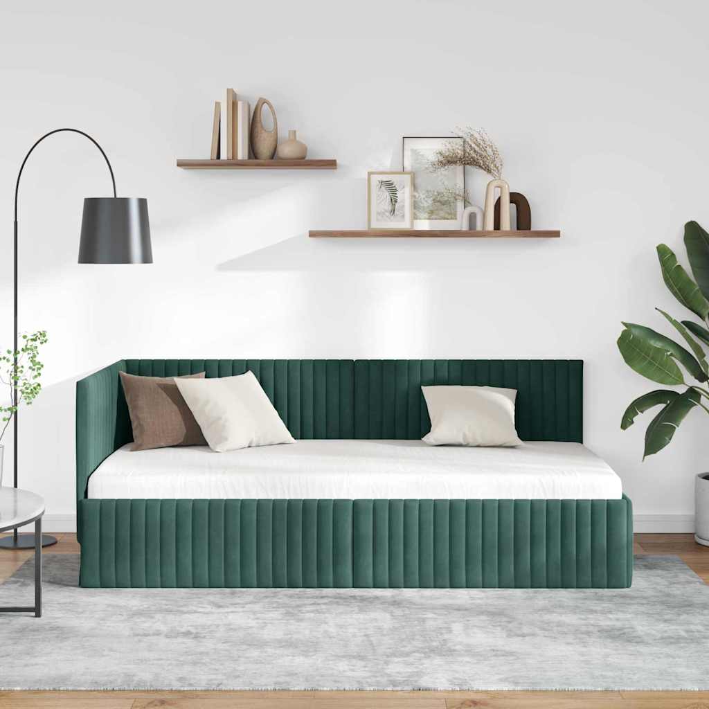 Rohový Rám Postele S Čelo 90 Cm X 190 Cm Samet