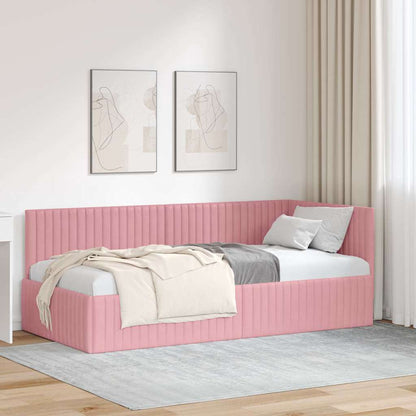 Rohový Rám Postele S Čelo 90 Cm X 190 Cm Samet