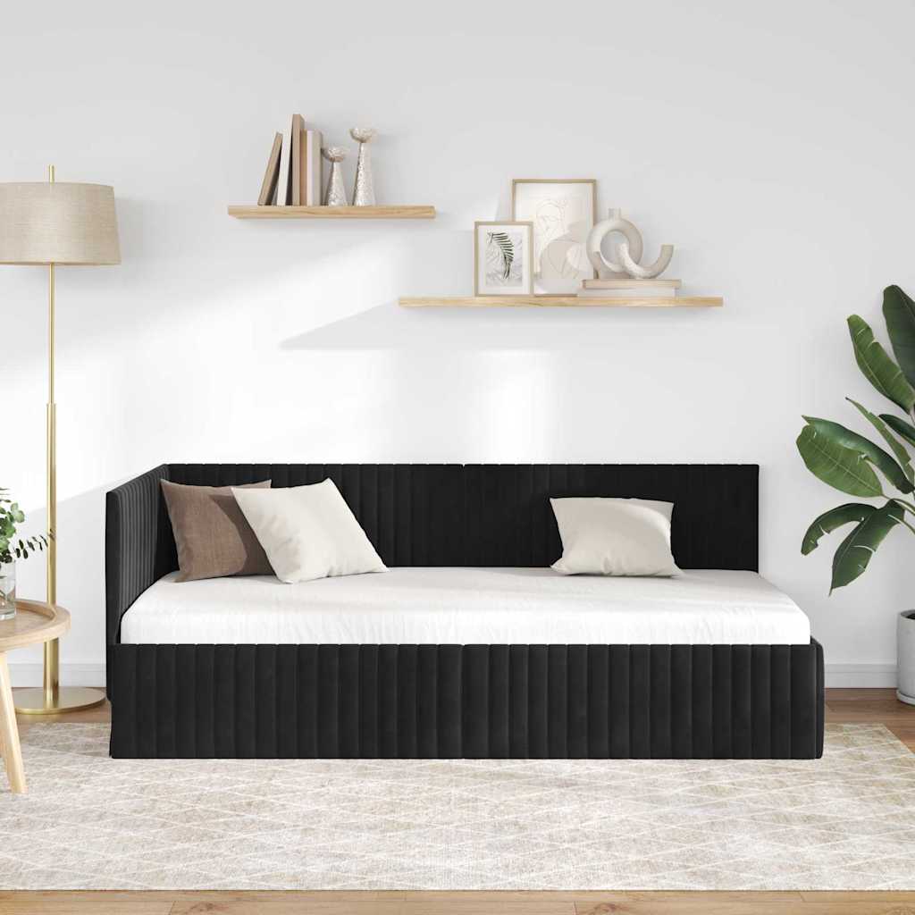 Rohový Rám Postele S Čelo 90 Cm X 190 Cm Samet