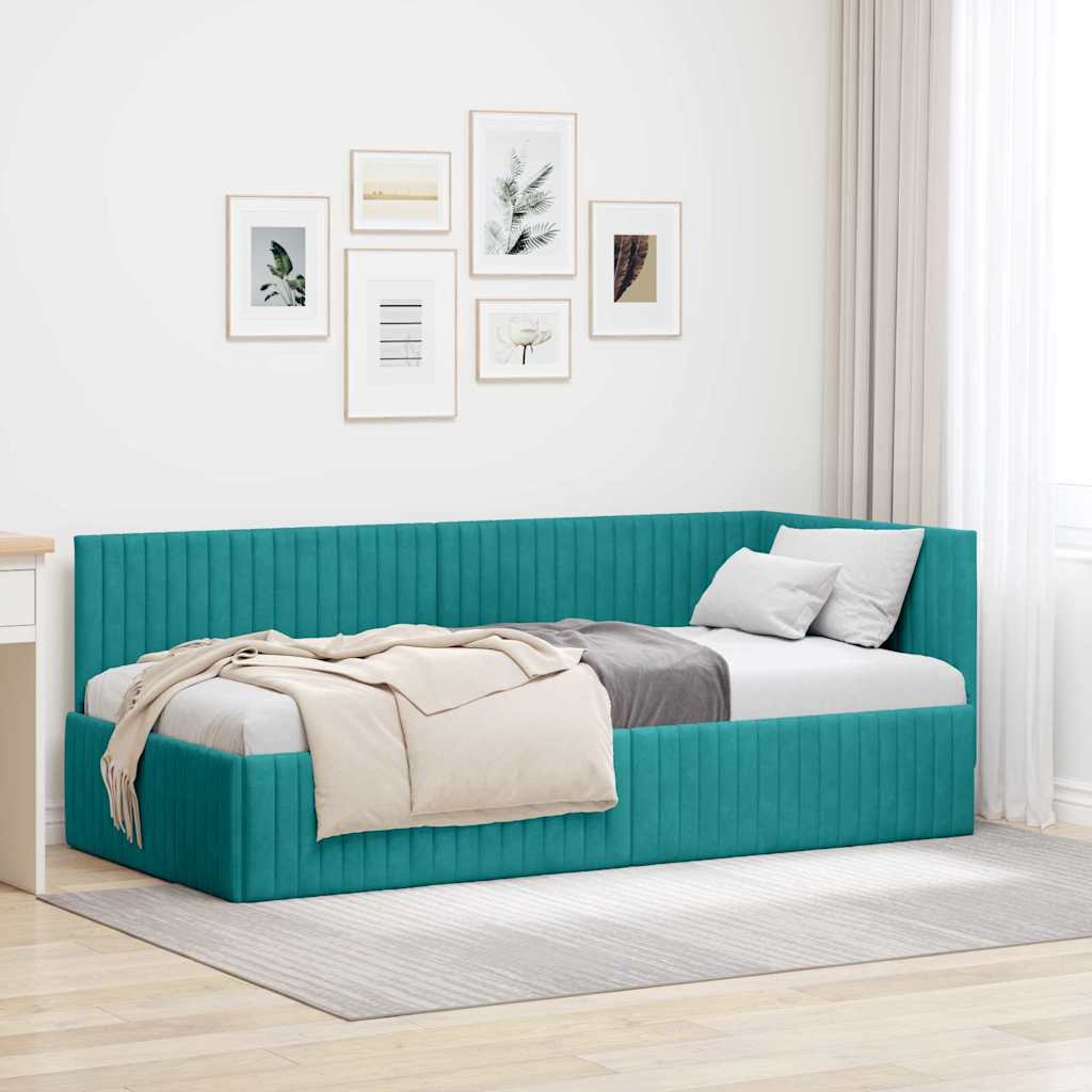Rohový Rám Postele S Čelo 90 Cm X 190 Cm Samet