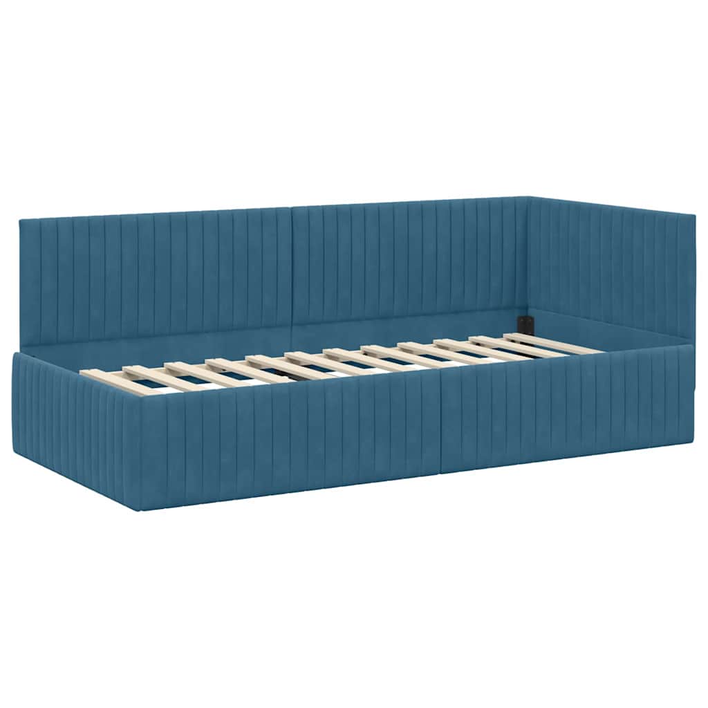 Rohový Rám Postele S Čelo 90 Cm X 200 Cm Samet