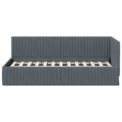 Rohový Rám Postele S Čelo 90 Cm X 200 Cm Samet