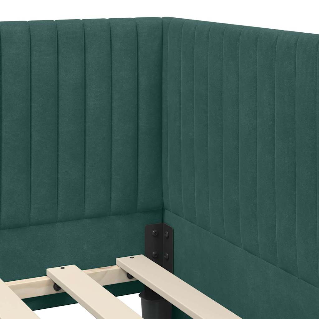 Rohový Rám Postele S Čelo 90 Cm X 200 Cm Samet