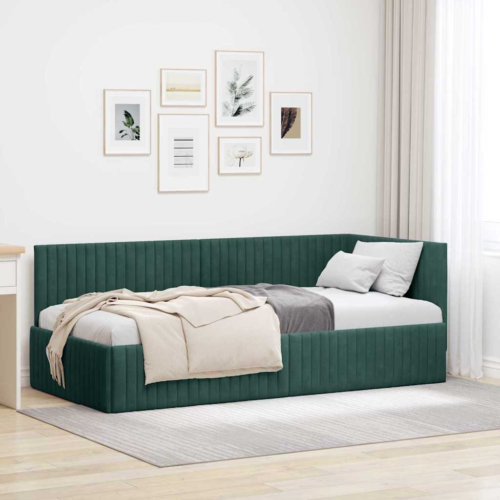 Rohový Rám Postele S Čelo 90 Cm X 200 Cm Samet
