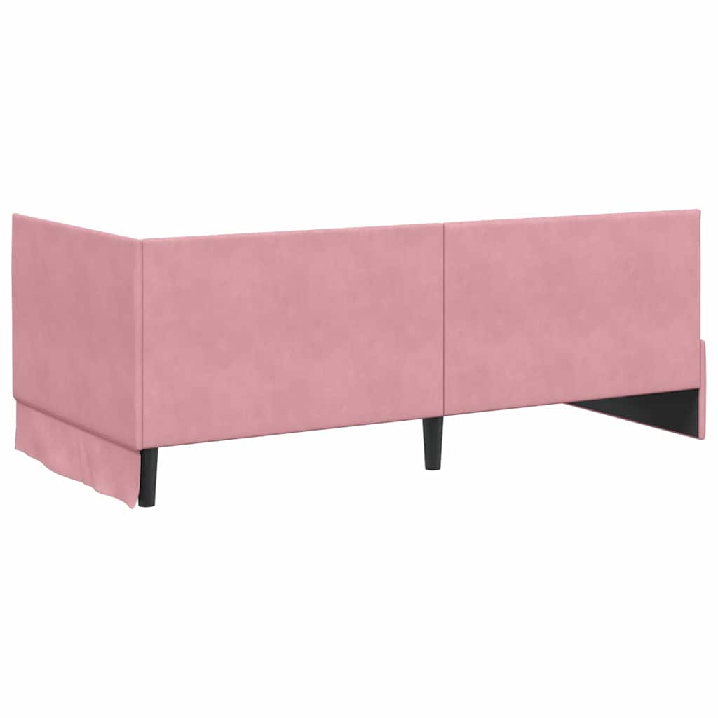 Rohový Rám Postele S Čelo 90 Cm X 200 Cm Samet