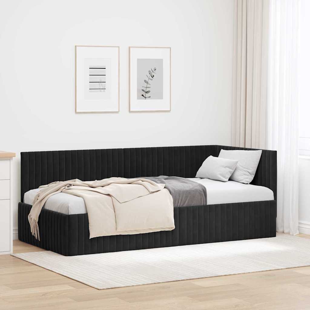 Rohový Rám Postele S Čelo 90 Cm X 200 Cm Samet