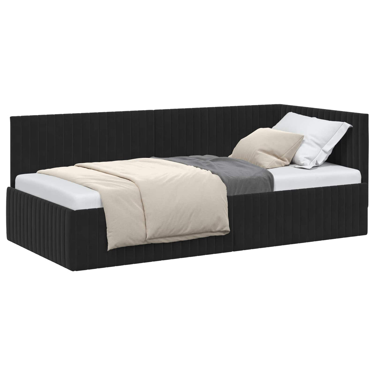 Rohový Rám Postele S Čelo 90 Cm X 200 Cm Samet