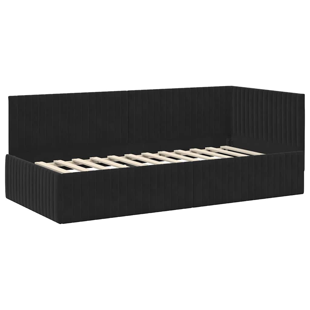 Rohový Rám Postele S Čelo 90 Cm X 200 Cm Samet