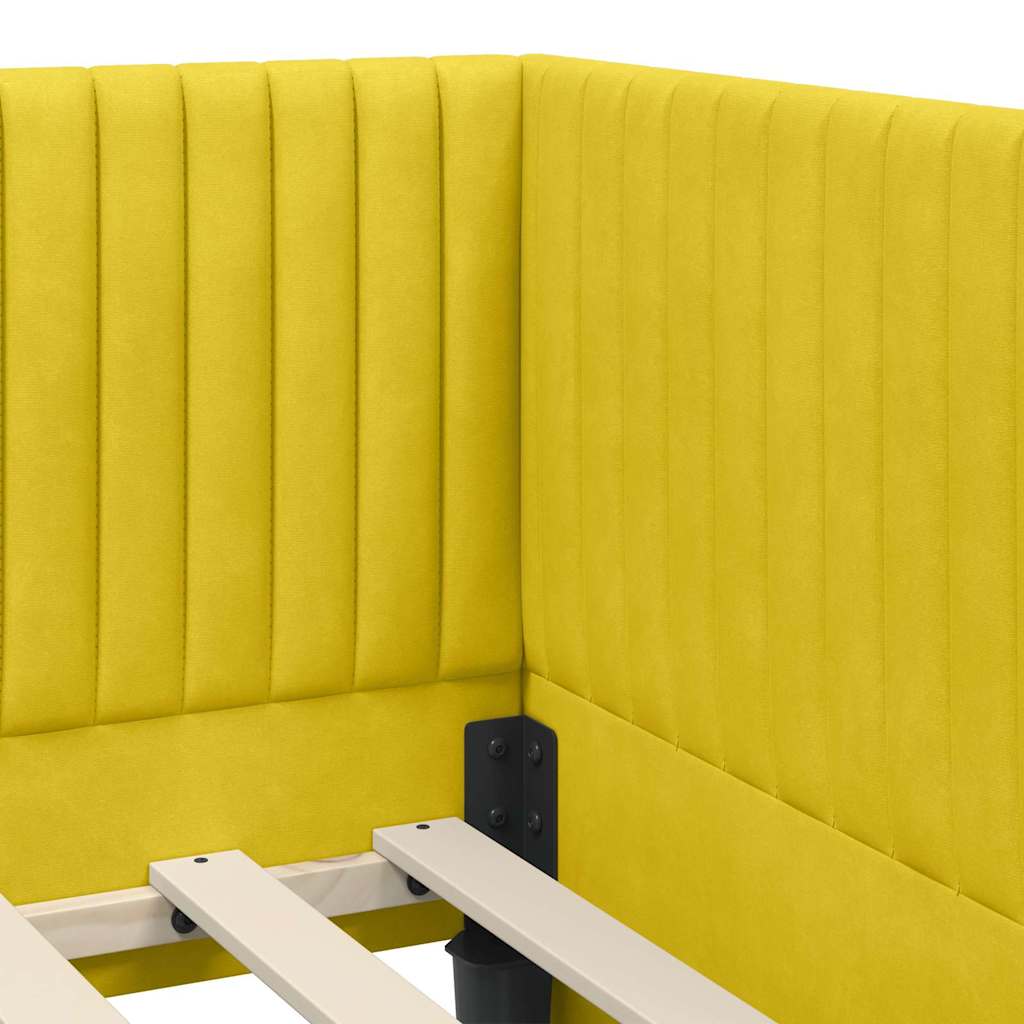 Rohový Rám Postele S Čelo 90 Cm X 200 Cm Samet