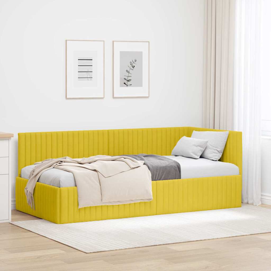 Rohový Rám Postele S Čelo 90 Cm X 200 Cm Samet