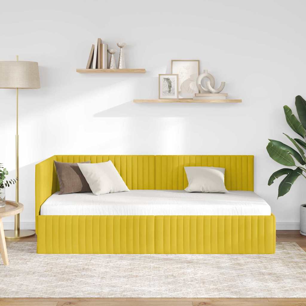 Rohový Rám Postele S Čelo 90 Cm X 200 Cm Samet