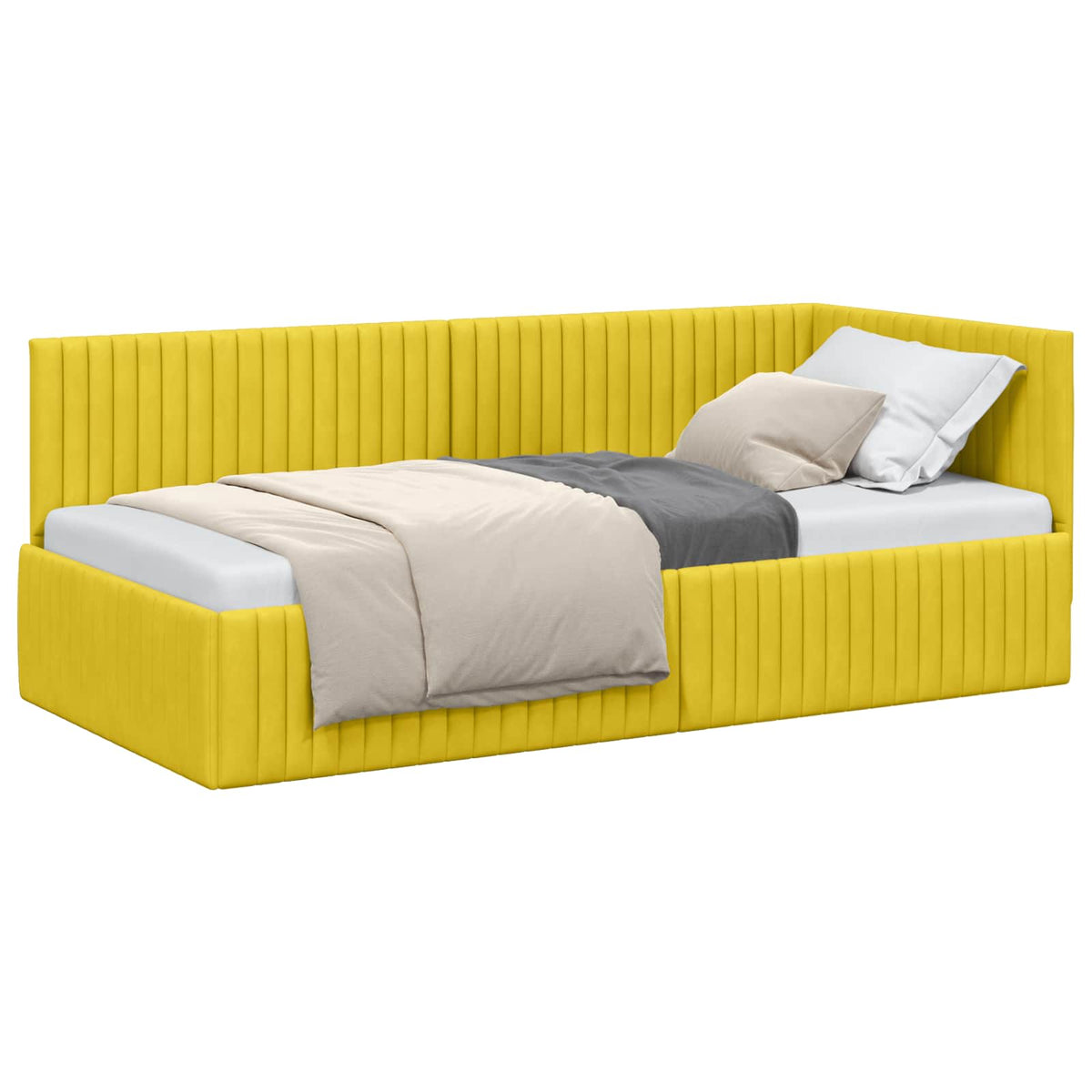 Rohový Rám Postele S Čelo 90 Cm X 200 Cm Samet