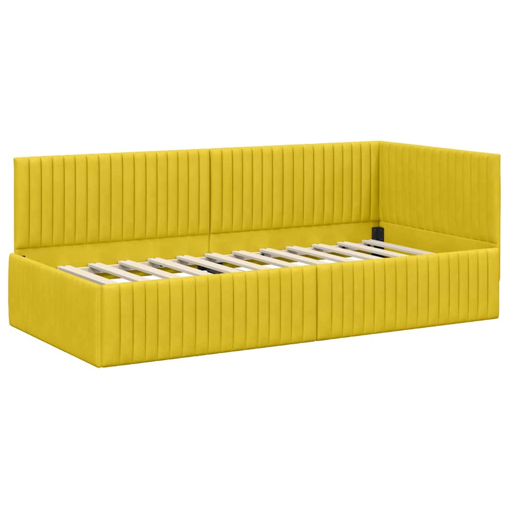 Rohový Rám Postele S Čelo 90 Cm X 200 Cm Samet