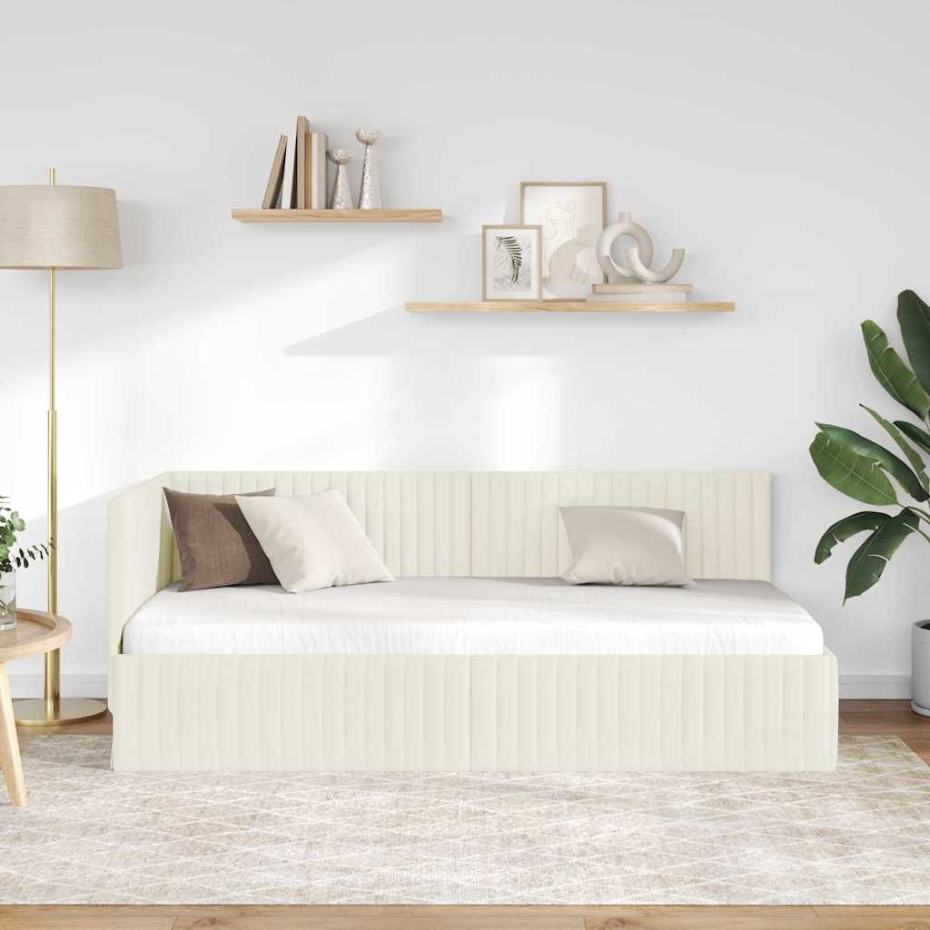 Rohový Rám Postele S Čelo 90 Cm X 200 Cm Samet
