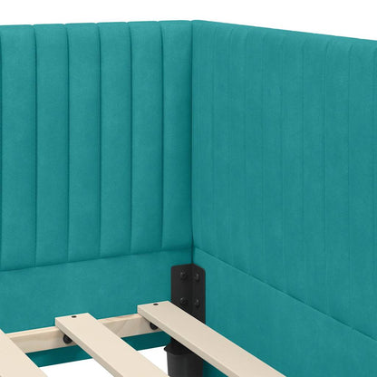 Rohový Rám Postele S Čelo 90 Cm X 200 Cm Samet