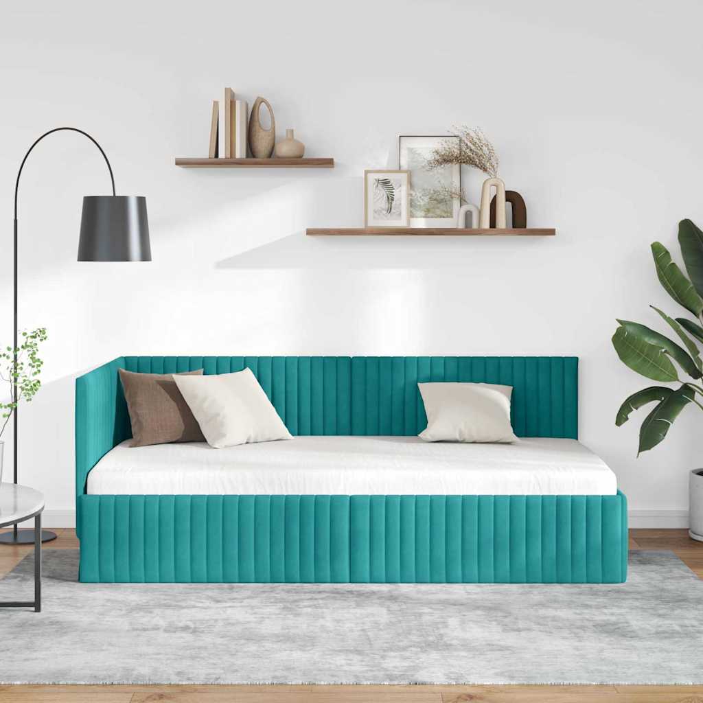 Rohový Rám Postele S Čelo 90 Cm X 200 Cm Samet
