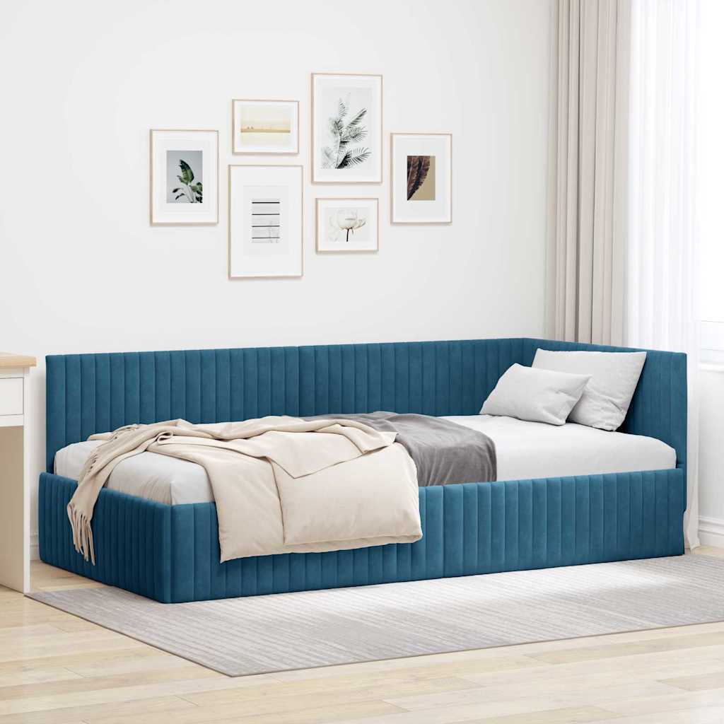 Rohový Rám Postele S Čelo 100 Cm X 200 Cm Samet