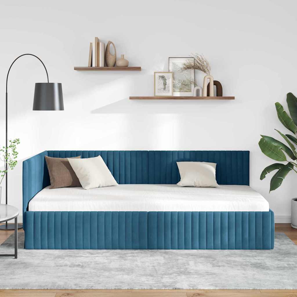 Rohový Rám Postele S Čelo 100 Cm X 200 Cm Samet