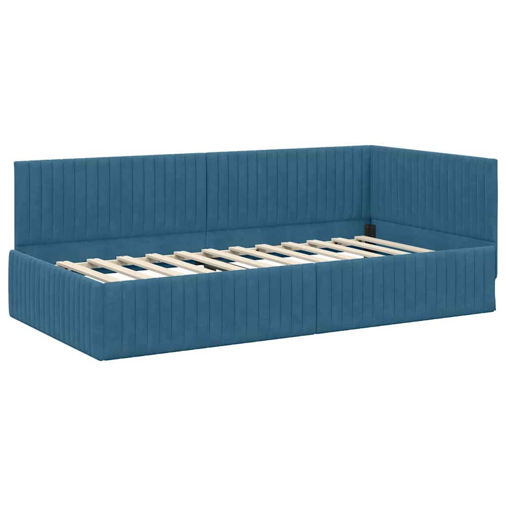 Rohový Rám Postele S Čelo 100 Cm X 200 Cm Samet
