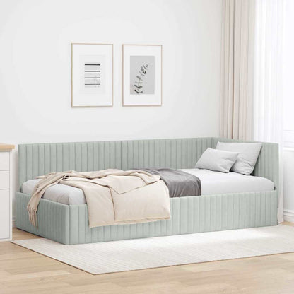 Rohový Rám Postele S Čelo 100 Cm X 200 Cm Samet