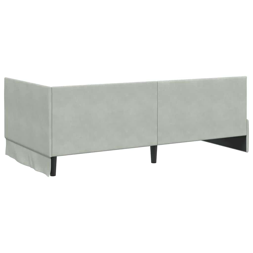 Rohový Rám Postele S Čelo 100 Cm X 200 Cm Samet